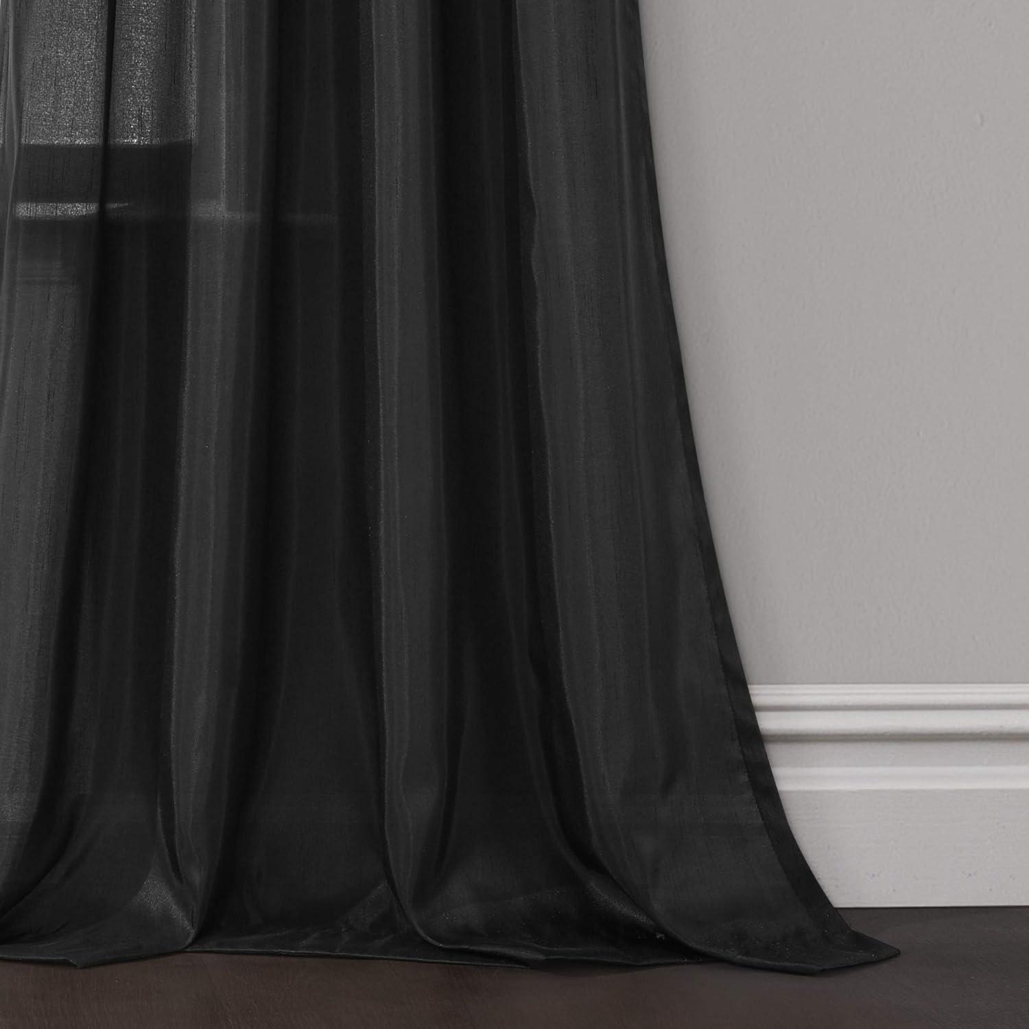 Night Sky Polyester Semi Sheer Curtain Panel