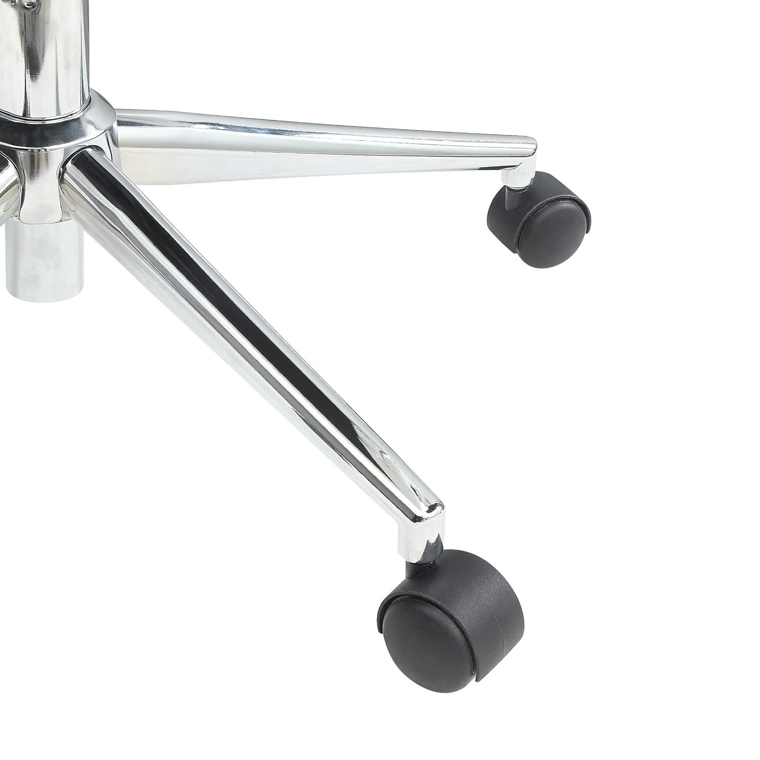 Mid Back Manager's Chair with Dillon Steel Gray Fabric and Chrome Base