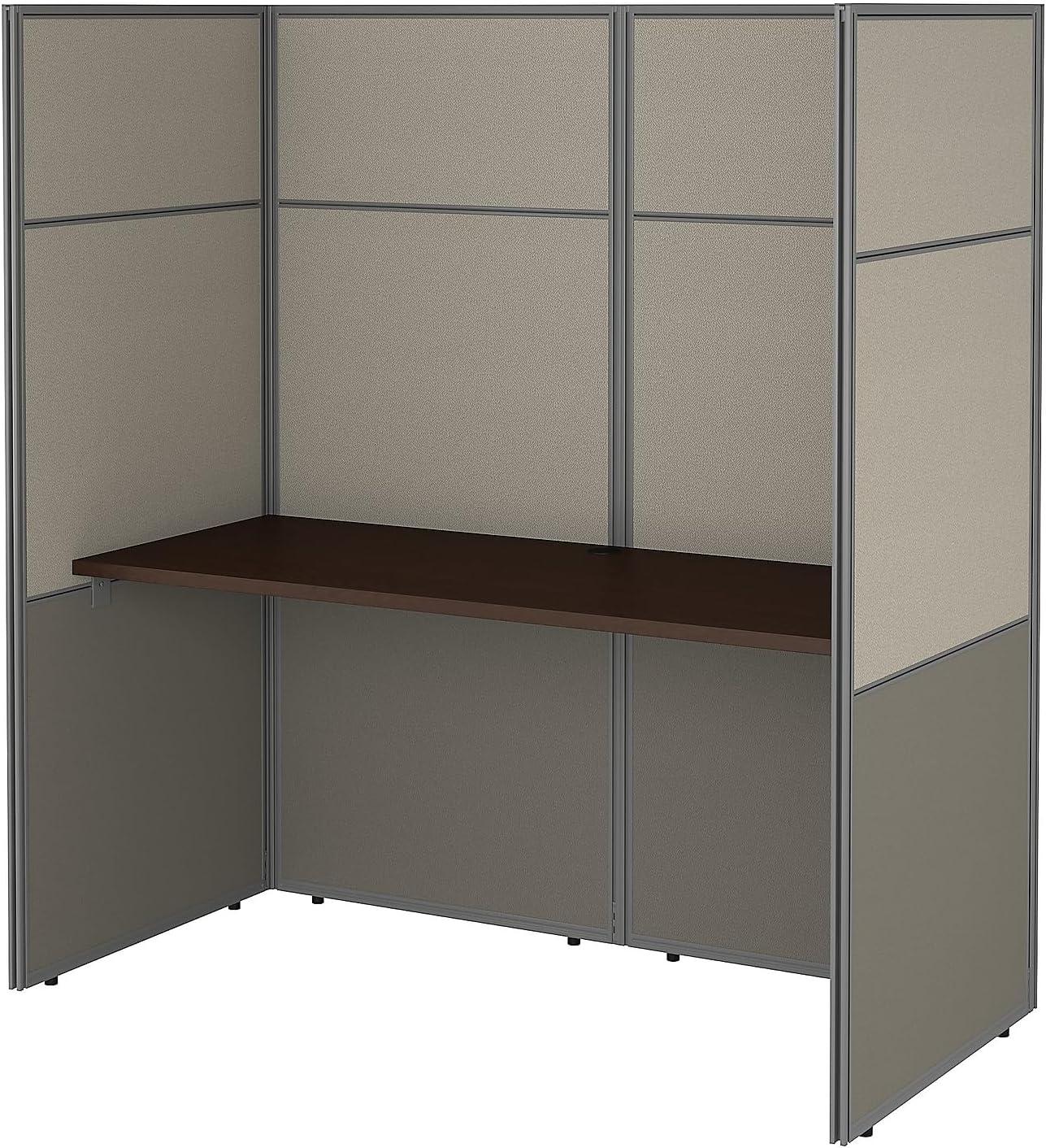 Bush Business Furniture Easy Office Rectangle 1 Person Cubicle with Cable Management