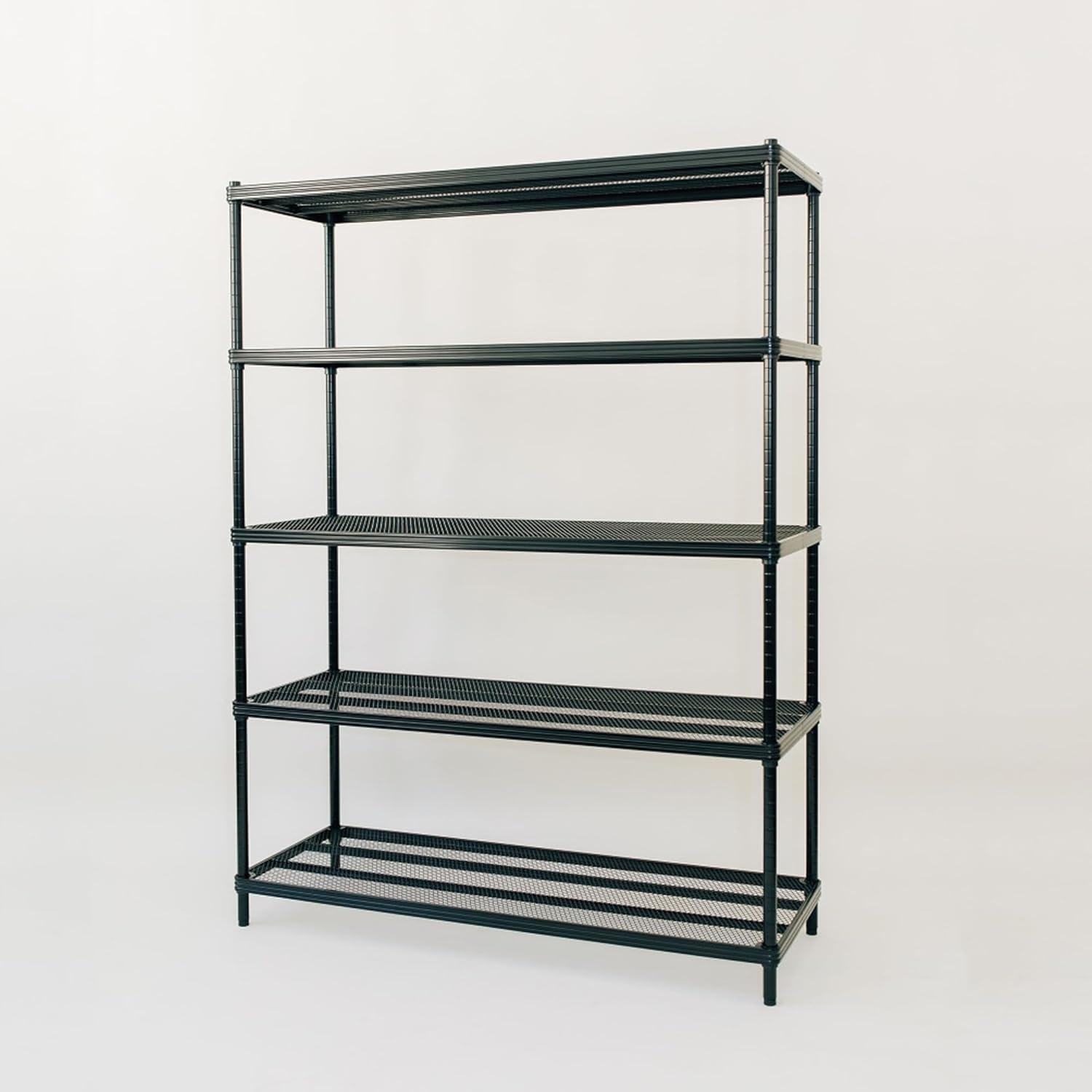 Design Ideas MeshWorks 5 Tier Full-Size Metal Storage Shelving Unit Rack