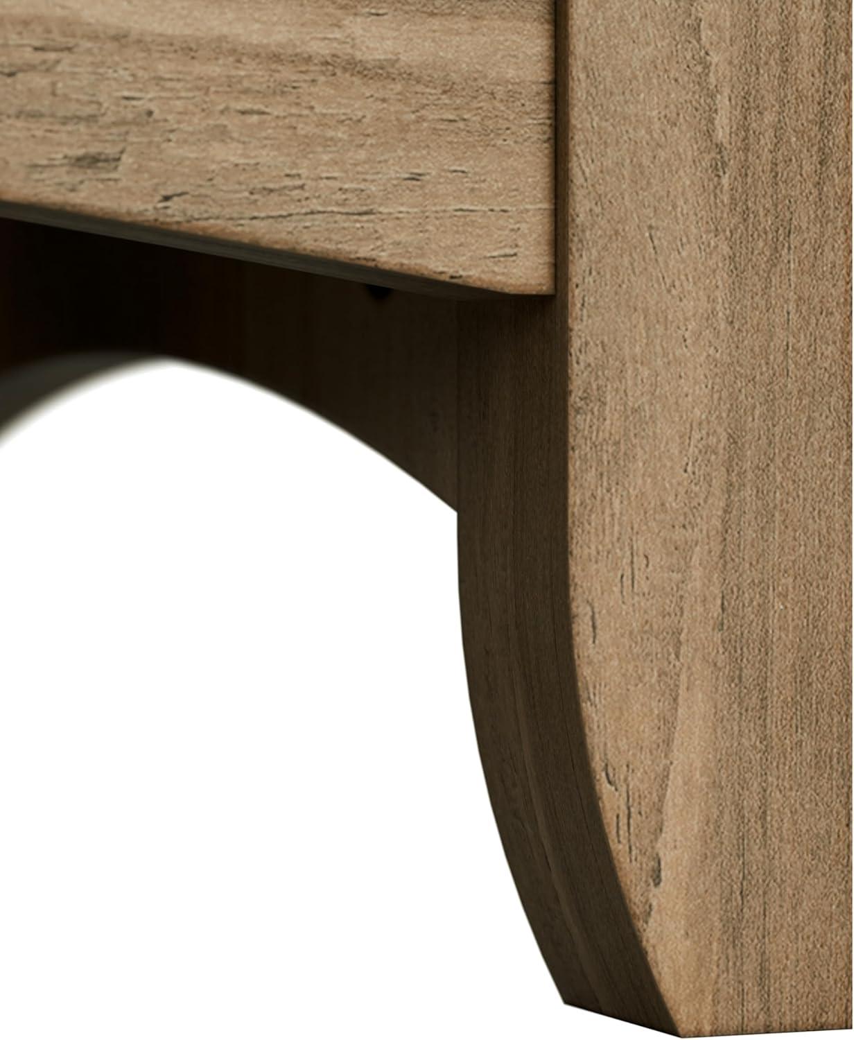 Bush Furniture Salinas 60" L Shaped Desk with Storage, Reclaimed Pine