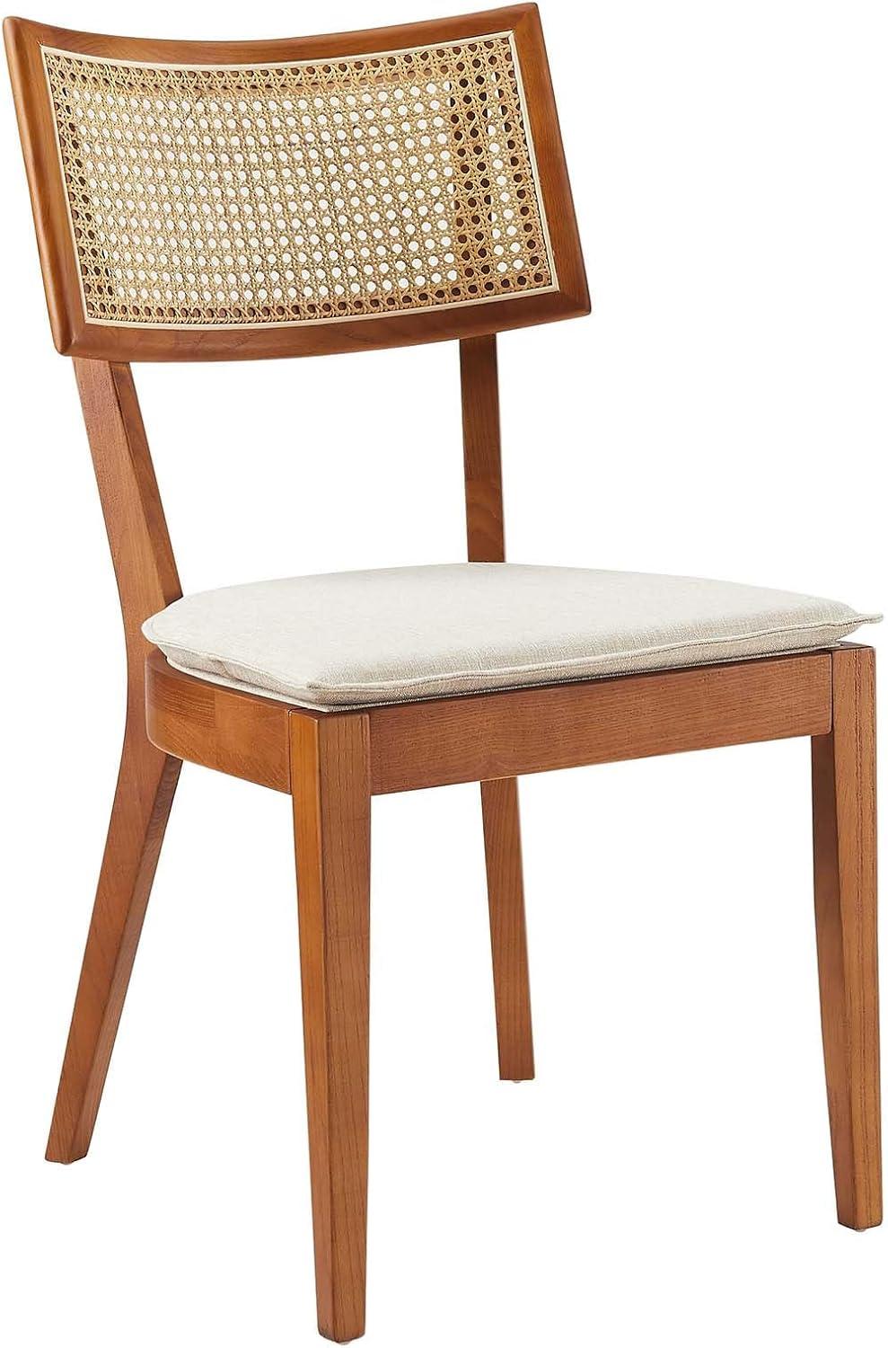 Modway Caledonia Fabric Upholstered Wood Dining Chair Set of 2