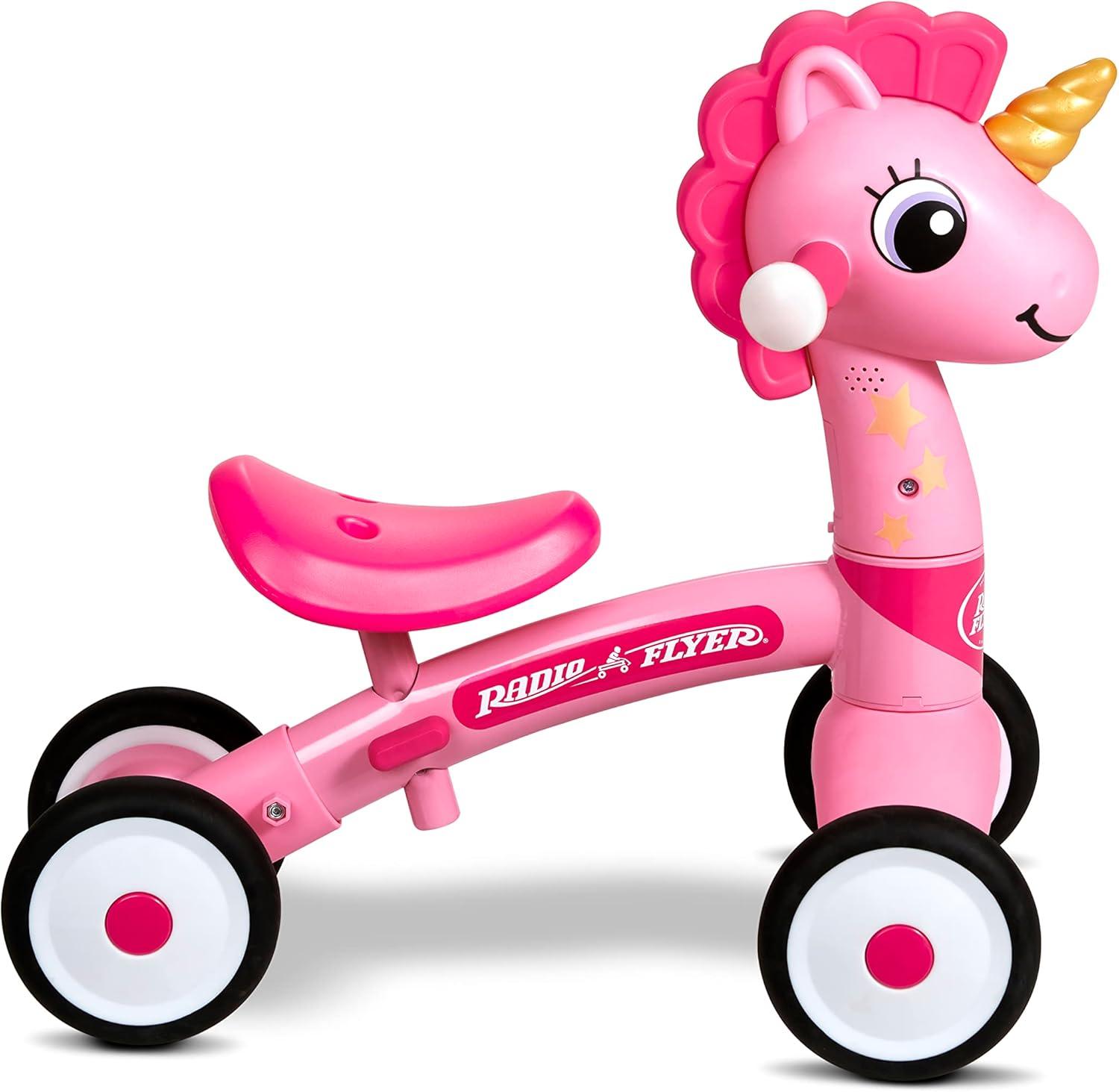 Radio Flyer, Lil' Racers: Sparkle the Unicorn Ride-on for Girls and Boys