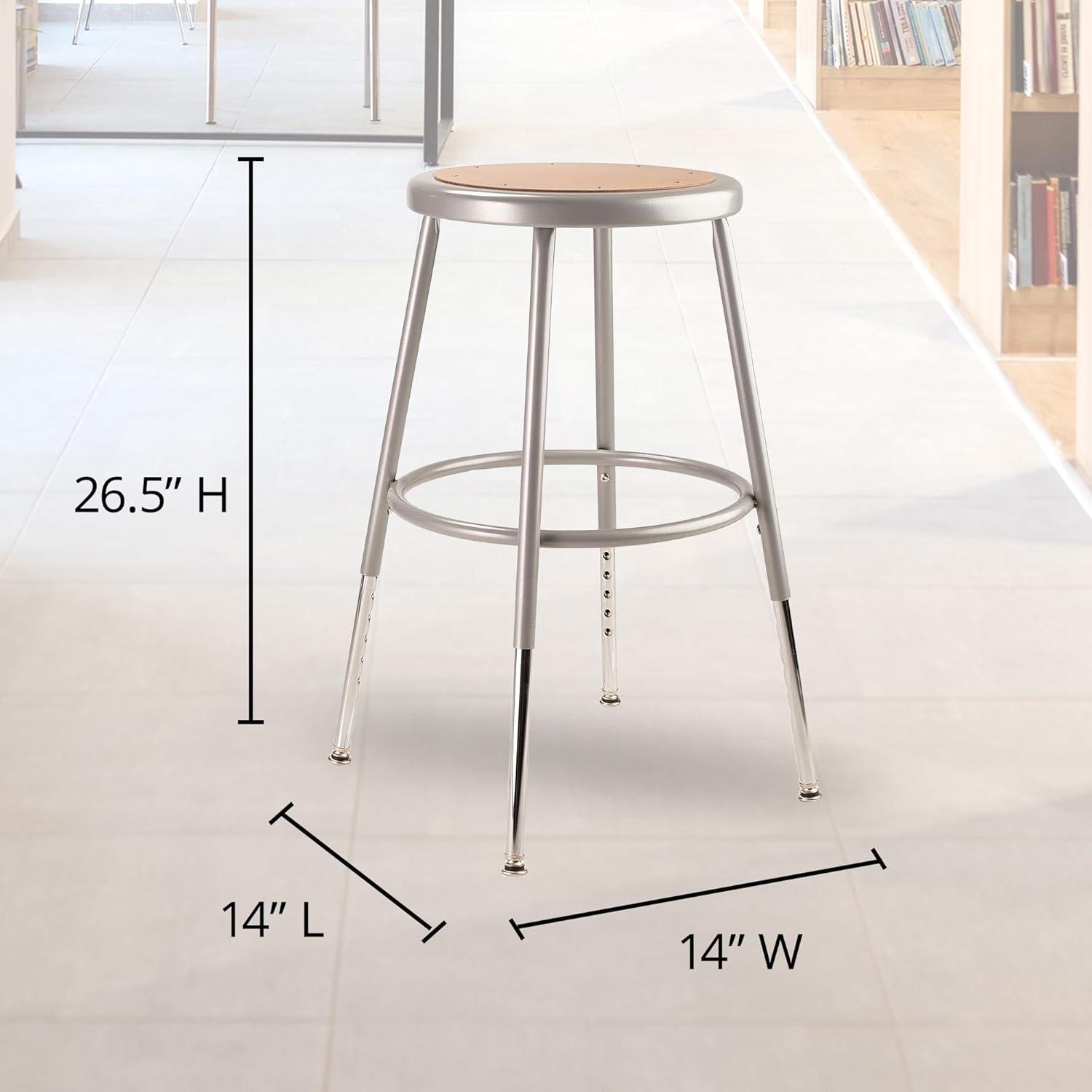 6200 Series Adjustable Height Ergonomic Lab Stool with Footring