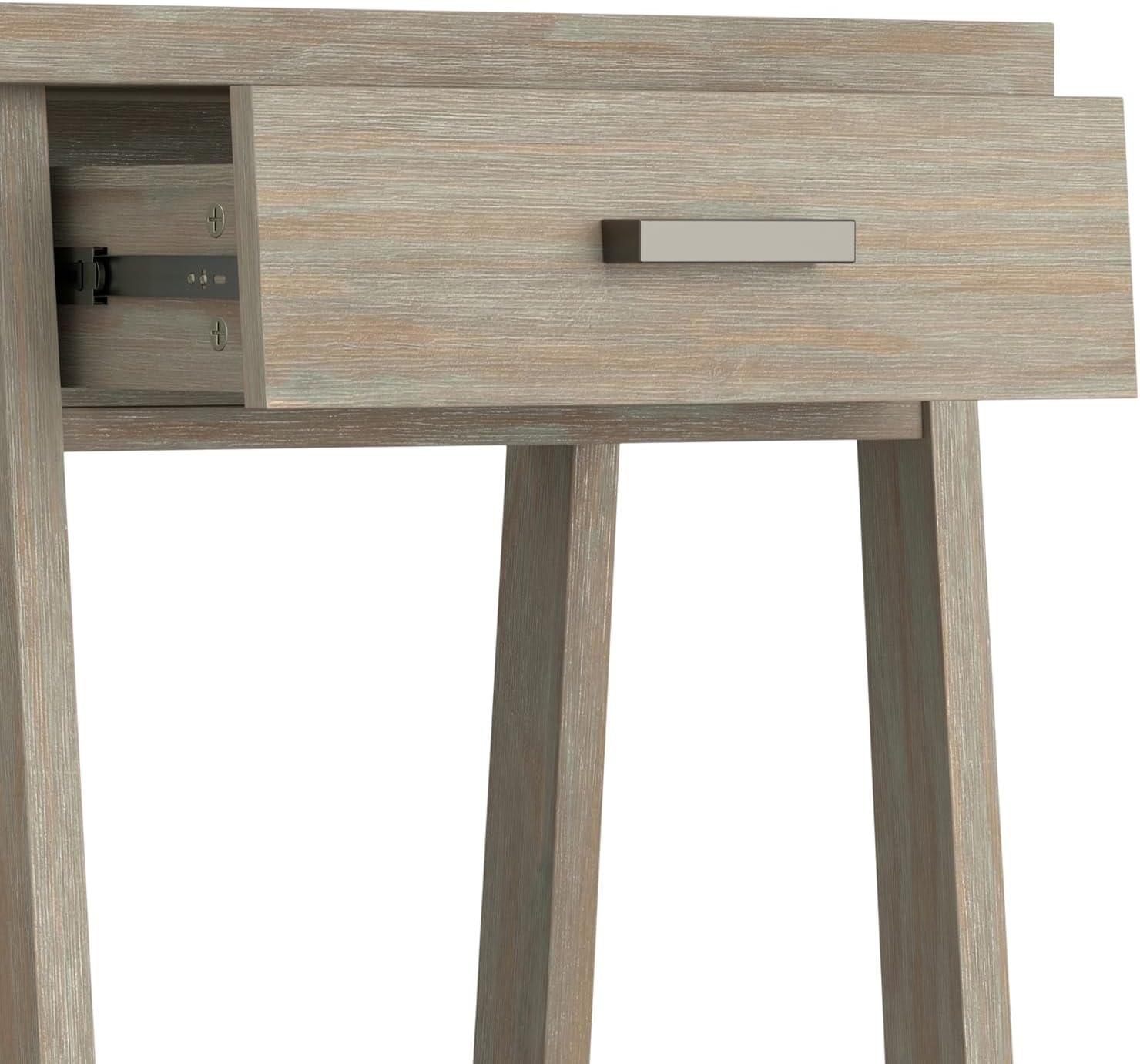 Sawhorse Solid Pine 24" Distressed Grey Modern Industrial Nightstand