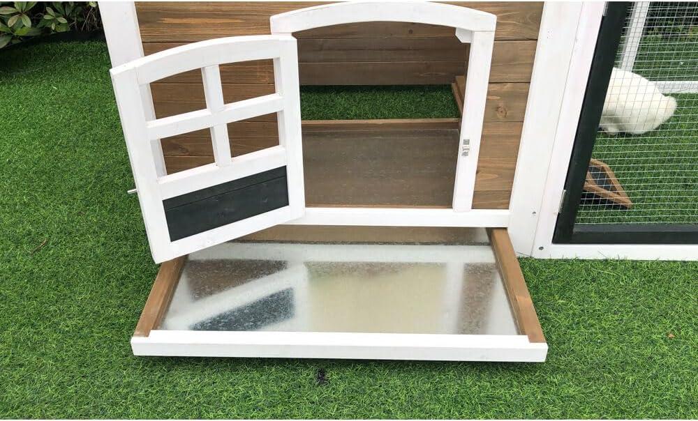 Hanover Outdoor Wooden Bird Cage with 3 Resting Bars, Ladder, Waterproof Roof and Removable Tray, 2.9 Ft. x 2.1 Ft. x 5.8 Ft.