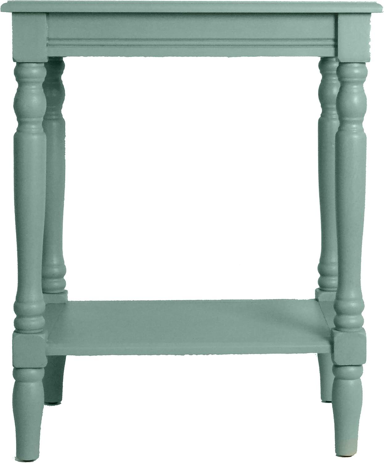 Decor Therapy Accent Table with Storage, Casual Style, Modern End Table, Sturdy, Blue Gray - (24" x 19.5" x 15.75")