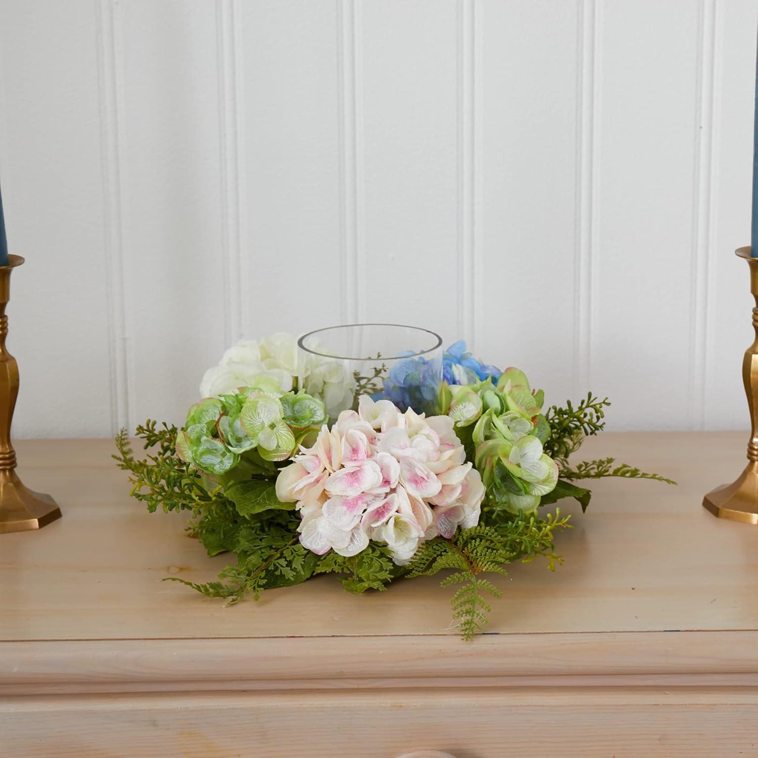 Nearly Natural 5.5-in Hydrangea Artificial Candelabrum