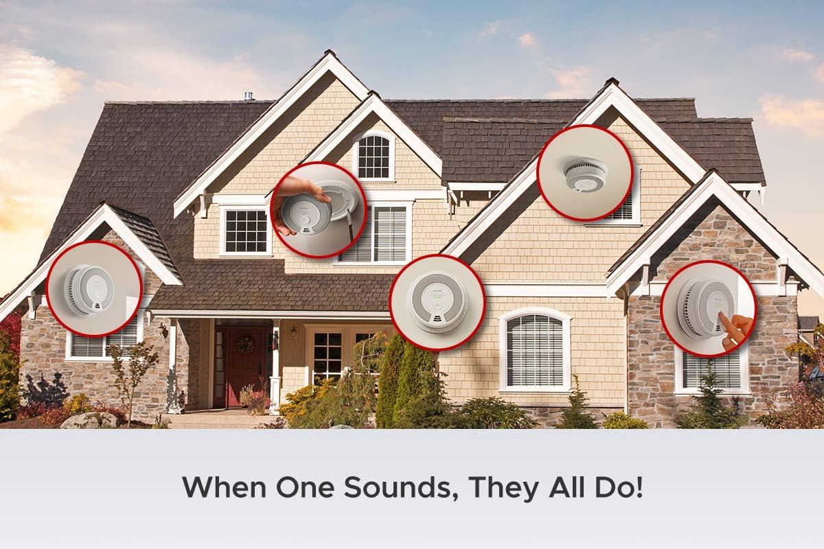 X-Sense Wireless Interconnected Combination Smoke and Carbon Monoxide Detector, 10-Year Battery Powered Fire and CO Alarm, SC06-W, Pack of 1