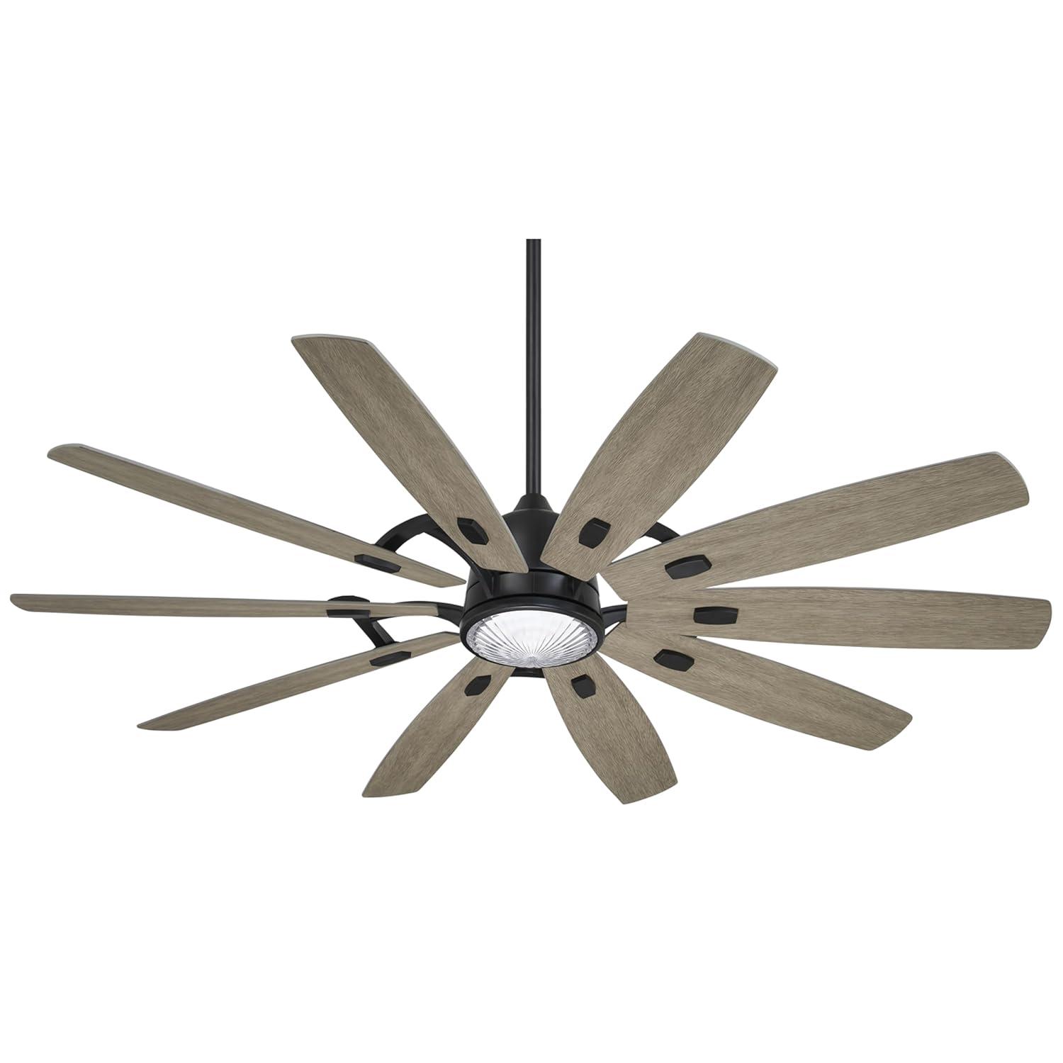 65" 10 - Blade LED Standard Ceiling Fan with Remote Control and Light Kit Included
