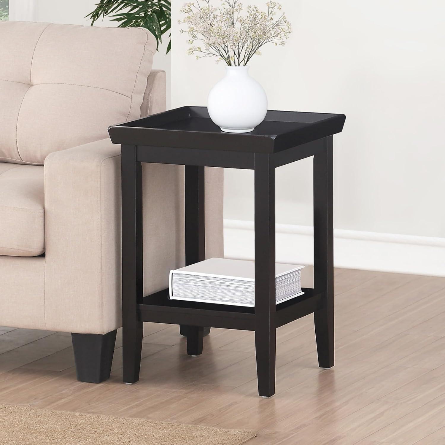 Ledgewood End Table with Shelf, Gray