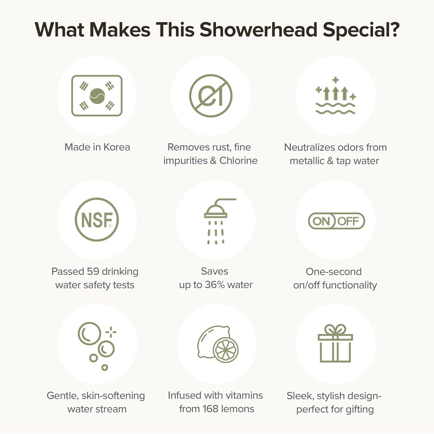 Filtered Shower Head with Handheld - Vitamin C & 3 Stage Filter System, High Pressure with On/Off Switch, Removes Chlorine & Filters Hard Water for Dry Skin & Hair, Made in Korea - Pure White