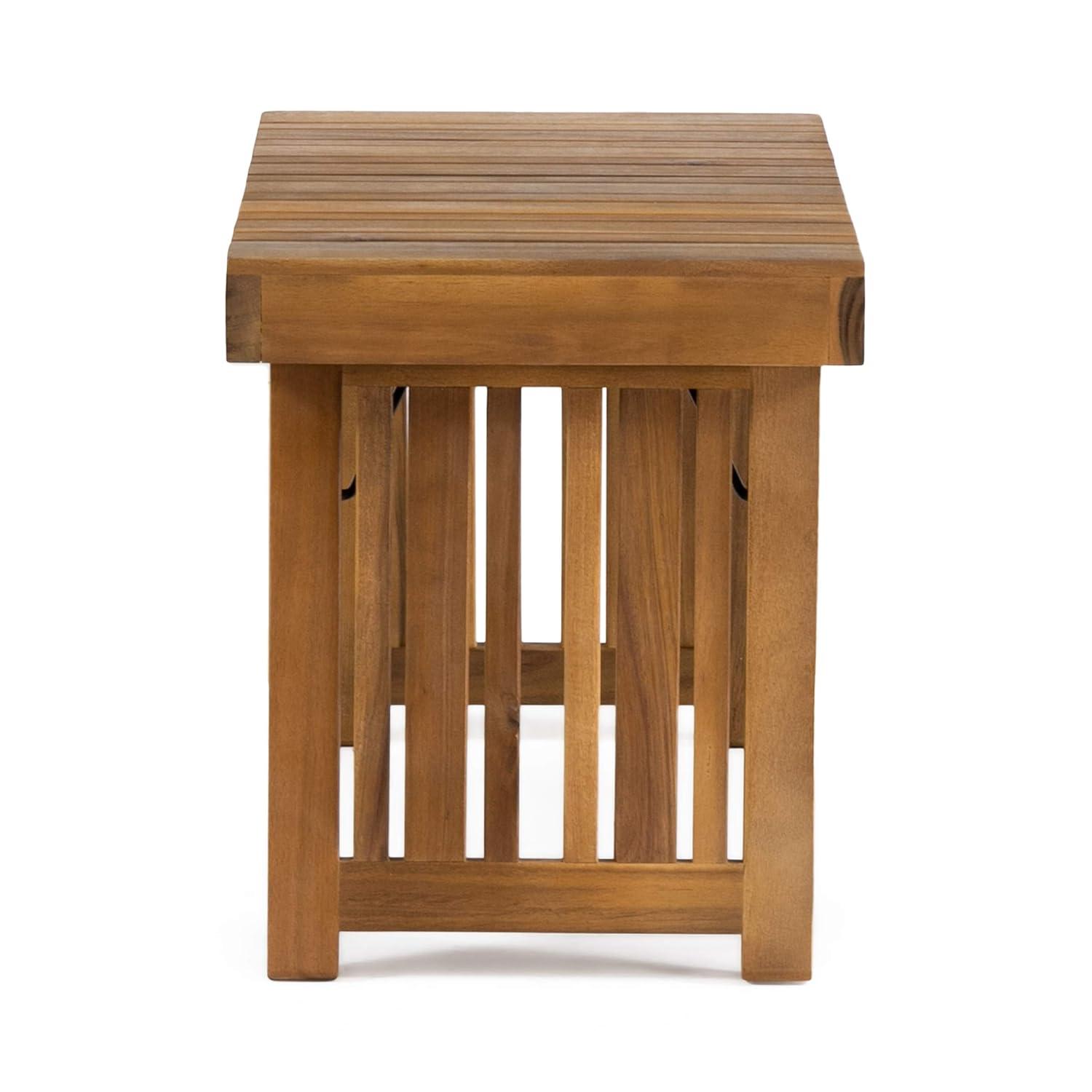 Kyoto Acacia Wood Folding Side Table - Teak - Christopher Knight Home