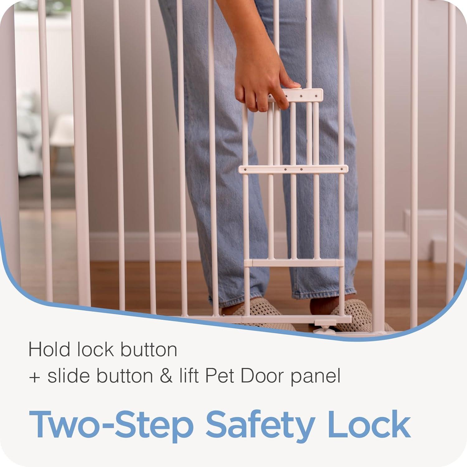Perma Child Safety, 28.7" - 44" x 30" Extra Wide Easy Fit Metal Pet Gate