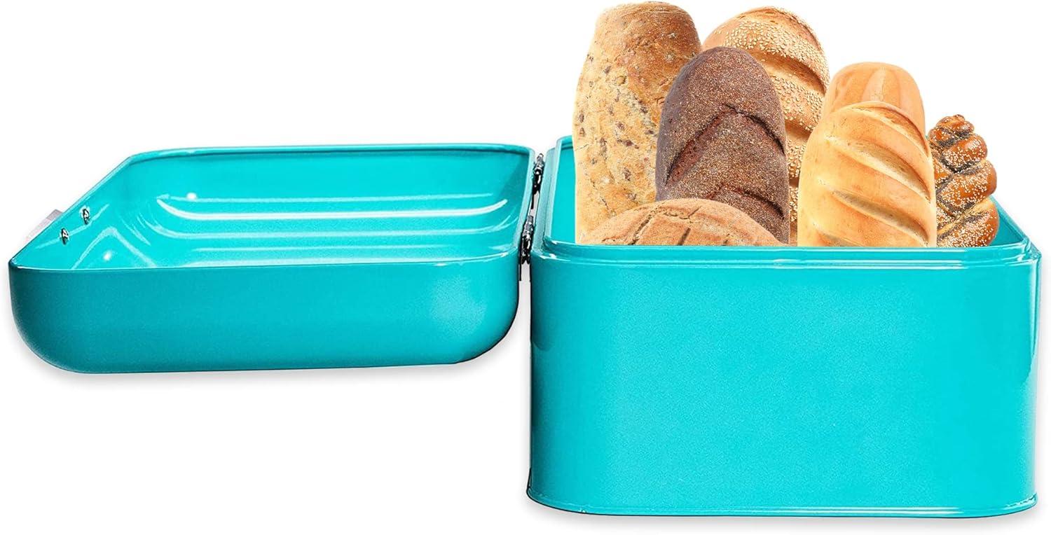 Culinary Couture Bamboo Bread Box for Kitchen Countertop - Large Capacity Storage BreadBox for Homemade Bread with Acrylic Window and Extra Top Storage