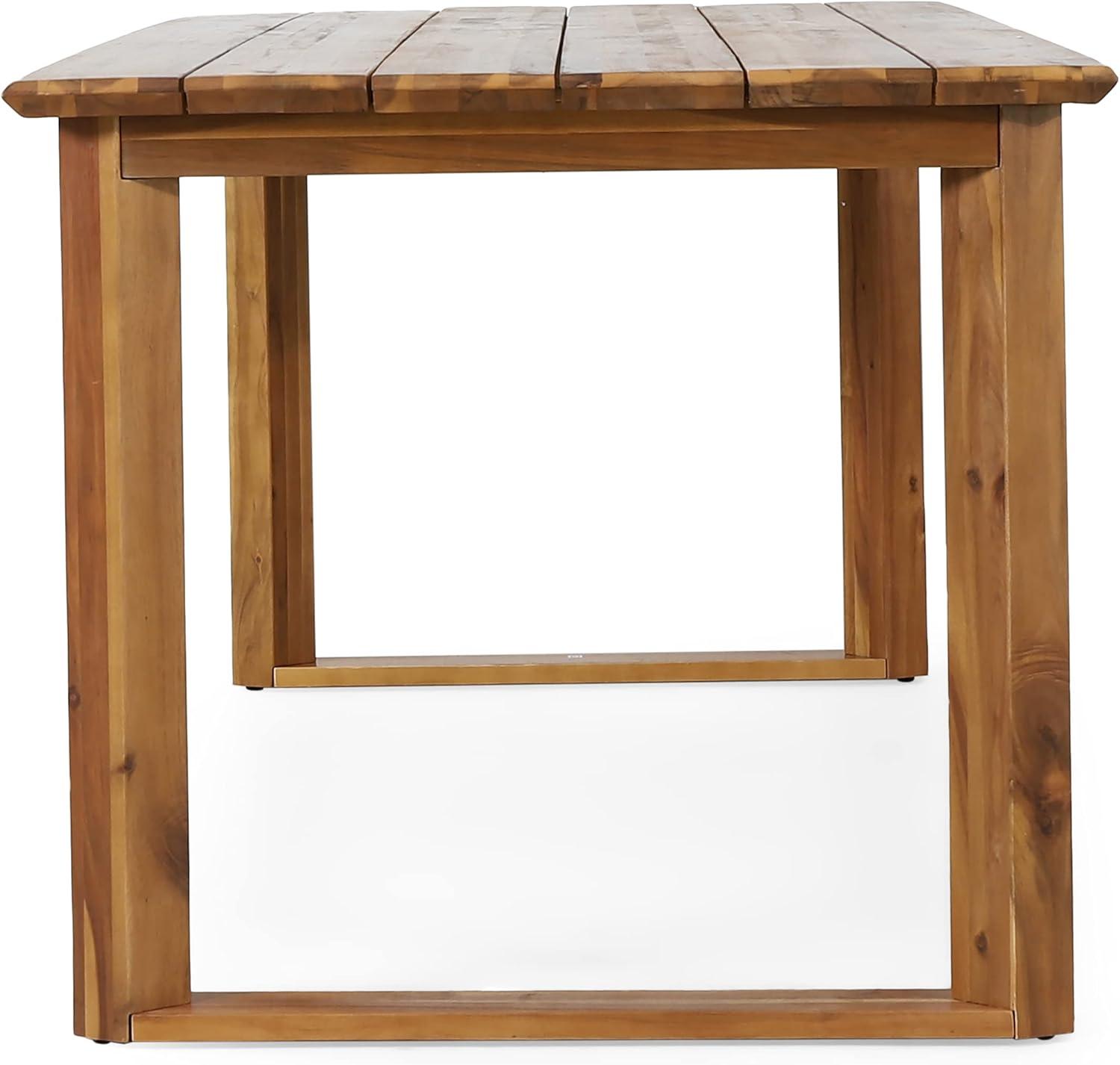 Christopher Knight Home Nibley Outdoor Acacia Wood Outdoor Dining Table by  - 71"W x 34"D x 30"H Teak