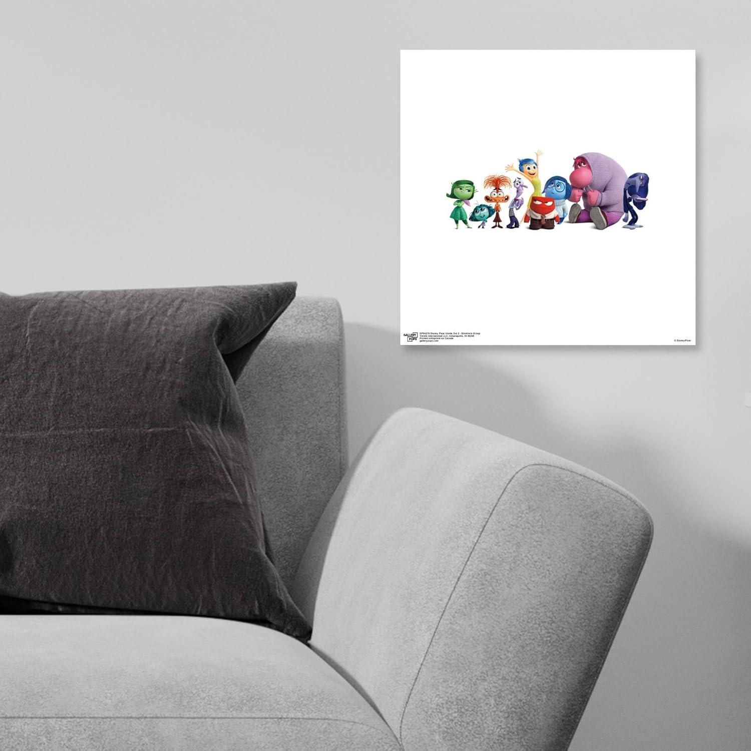Gallery Pops Disney Inside Out 2 - Emotions Group Wall Art, Unframed Version, 12" x 12"