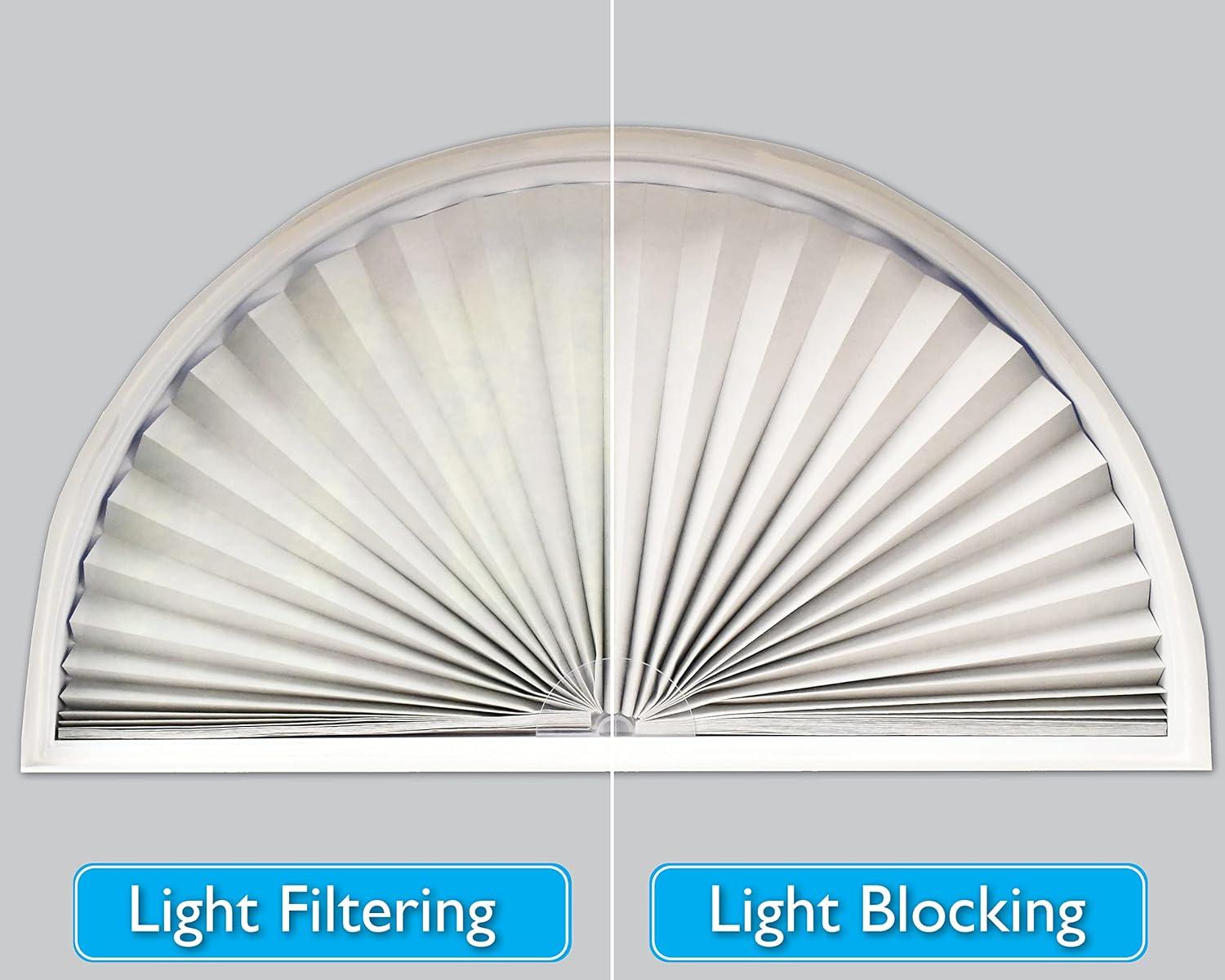 Redi Shade No Tools Original Arch Light Filtering Pleated Fabric Shade Natural, 72" x 36"