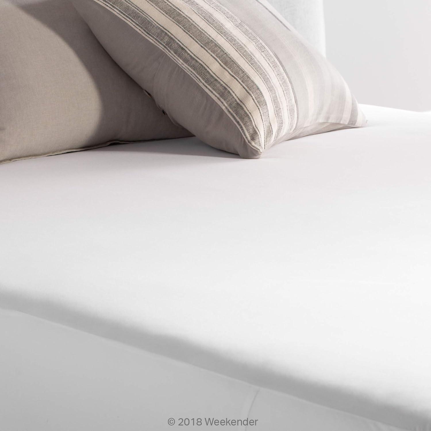 Full White Waterproof Mattress Encasement with Zipper Closure