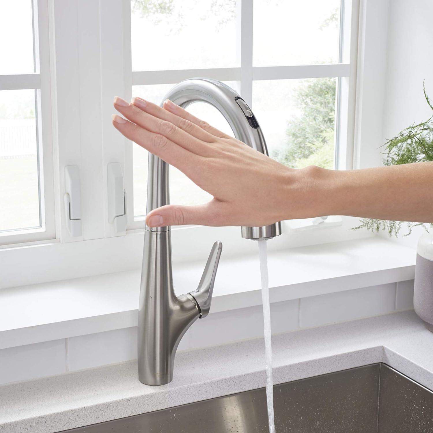 American Standard Avery Selectronic Single-Handle Pull-Down Sprayer Kitchen Faucet in Stainless Steel