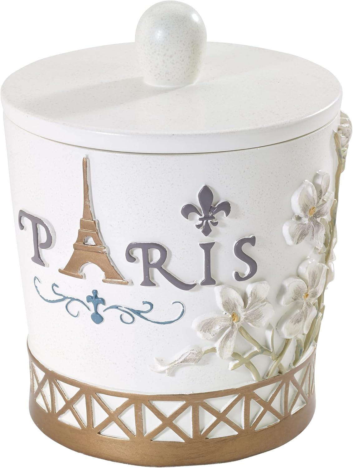 Paris Botanique Hand Painted Resin Covered Jar