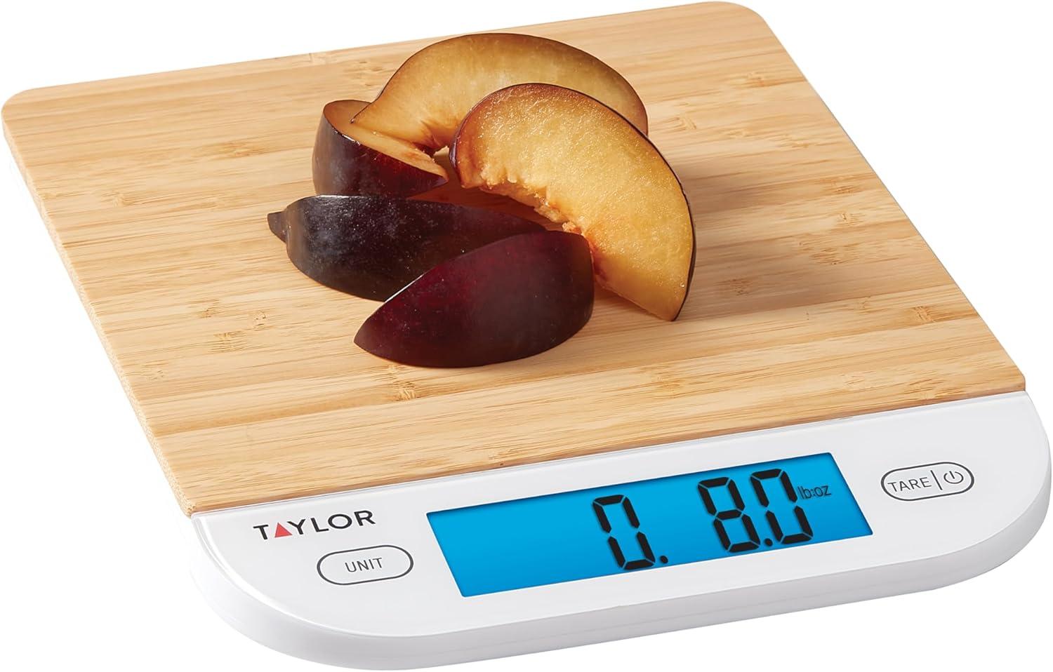 Taylor Taylor Digital Eco-Friendly Bamboo Kitchen Food Scale
