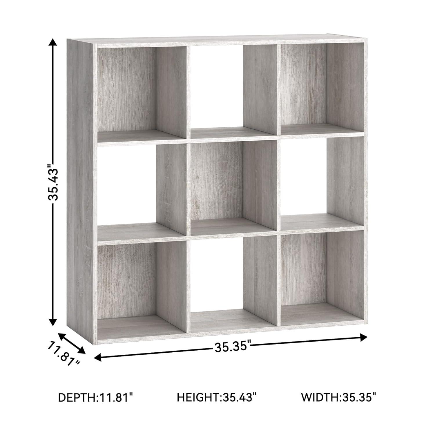 35.43" Paxberry 9 Cube Organizer Whitewash - Signature Design by Ashley