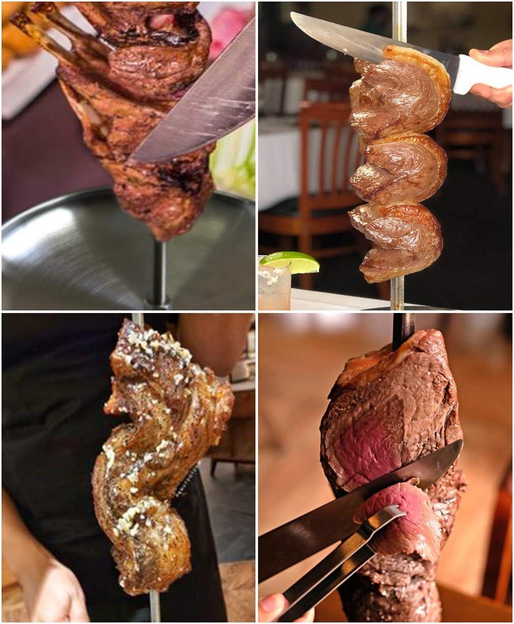 Ersvoioy Vertical Skewer Brazilian Barbecue Skewer Stand Stainless Steel Removable Grilling Meat Spit for Shawarma Kebabs Bbq Roasting Meat Steak Whole Chicken Sausage Deals of The Day Clearance