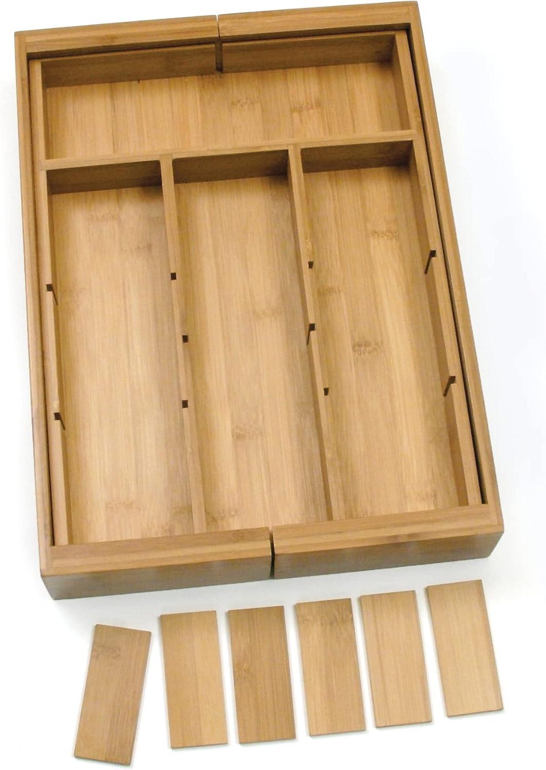 Bamboo Expandable Organizer With Removable Dividers