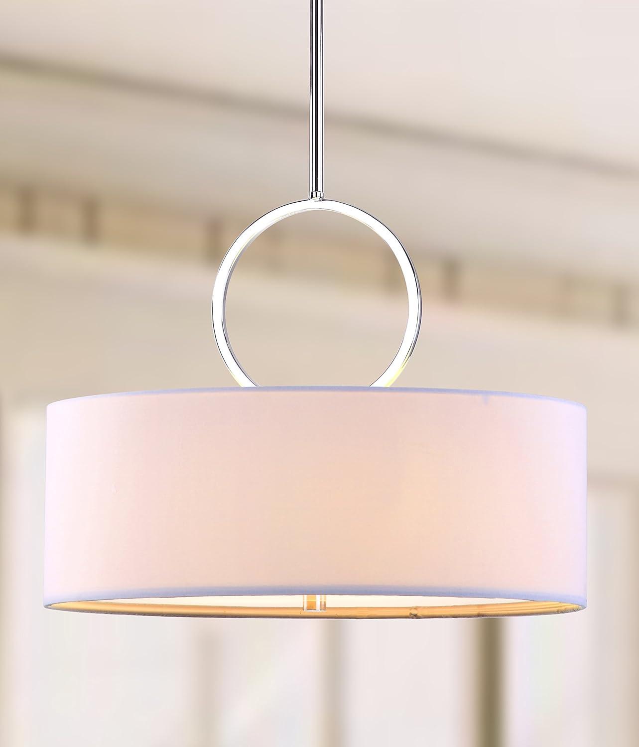 Debonair Drum Pendant Light - Chrome - Safavieh.