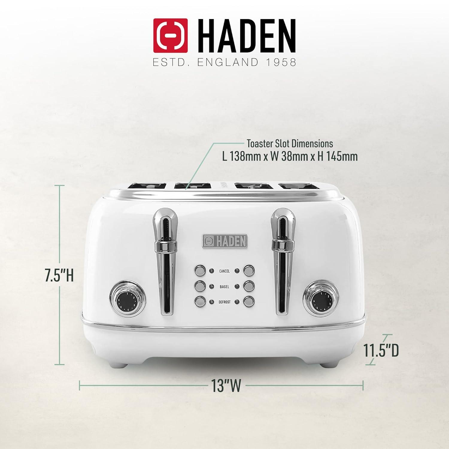 HADEN Heritage Ivory 4-Slice Toaster