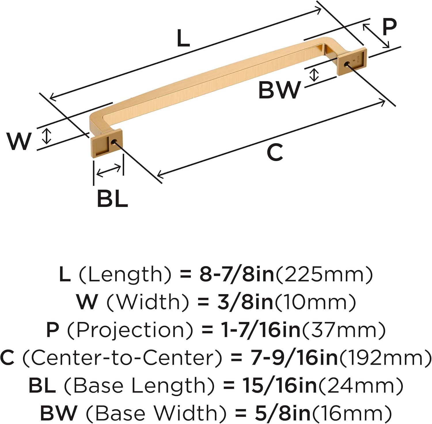 Amerock Westerly 7-9/16 inch (192mm) Center-to-Center Champagne Bronze Cabinet Pull
