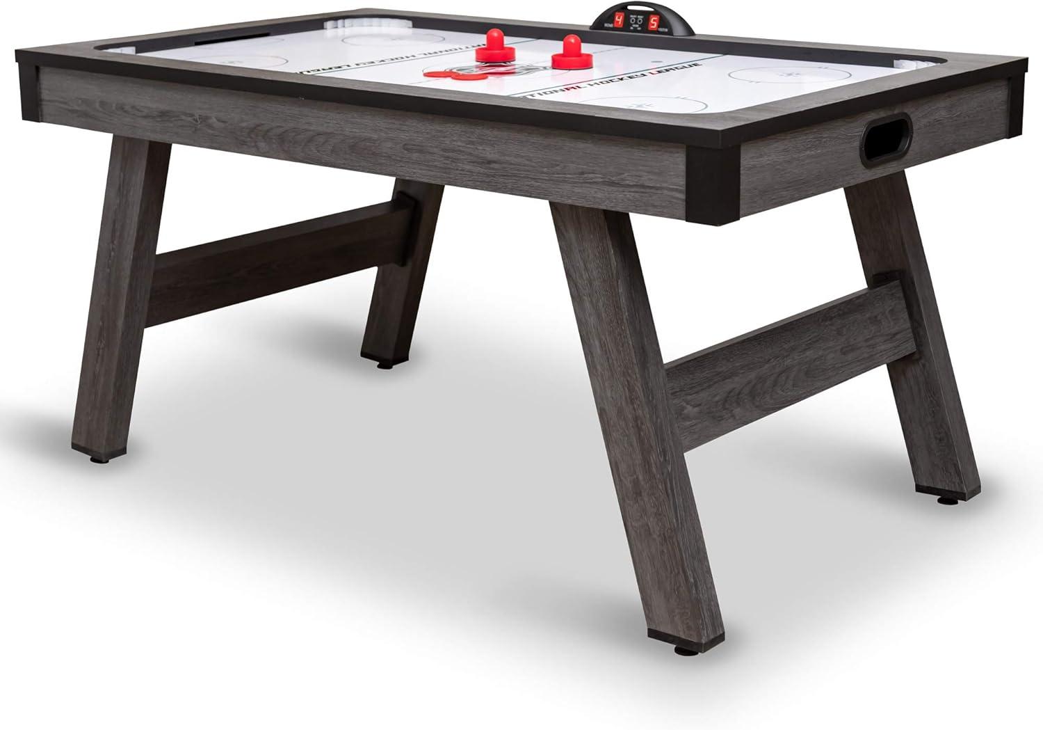 Apollo 60" Gray Wood Air Hockey Table with LED Scoring