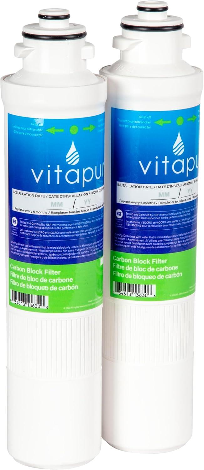 Vitapur 11.3" White Carbon Block Under Sink Filter Kit