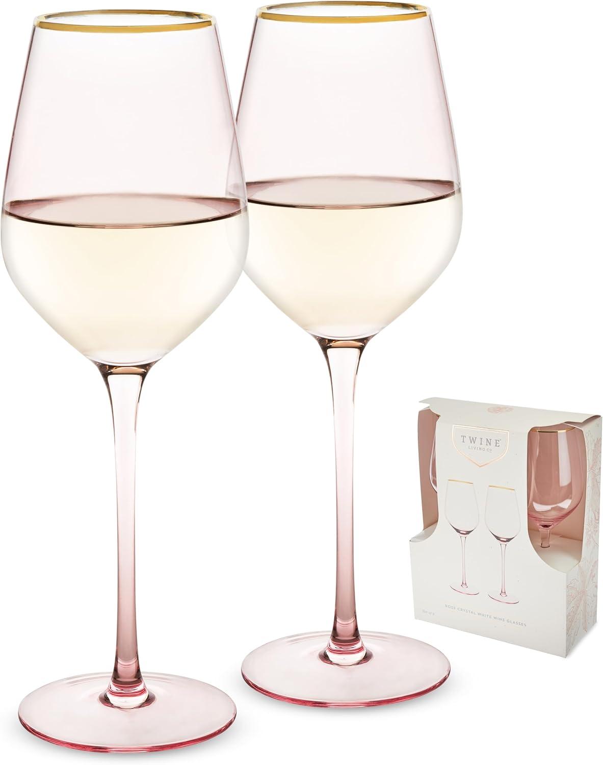 Rose Crystal White Wine Glass