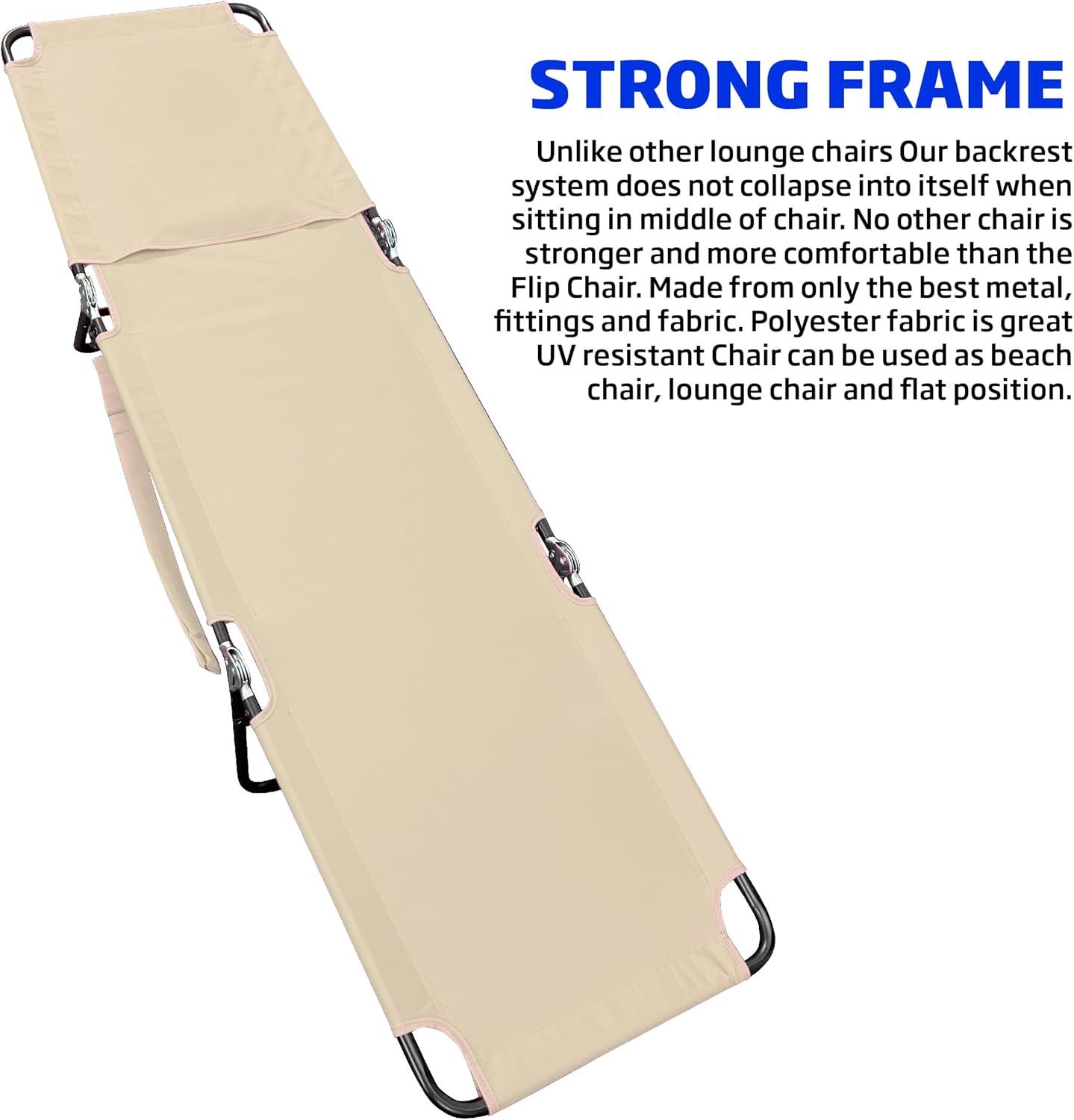 EasyGo Products Adjustable Pool Chair Outdoor Chaise Lounges Set of Black