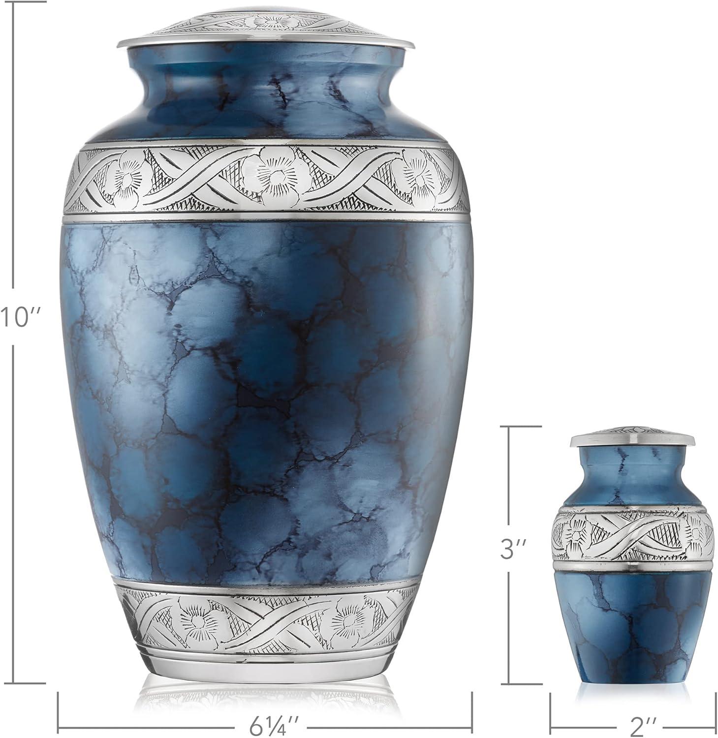 Reminded Decorative Urn Set, 1 Large and 4 Small