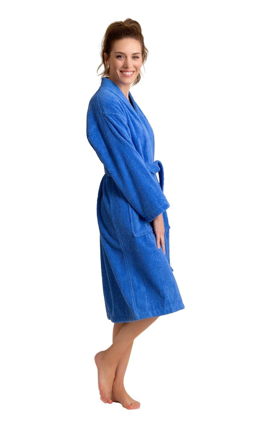 Ingobert Cotton Terry Cloth Mid-Calf Bathrobe with Pockets
