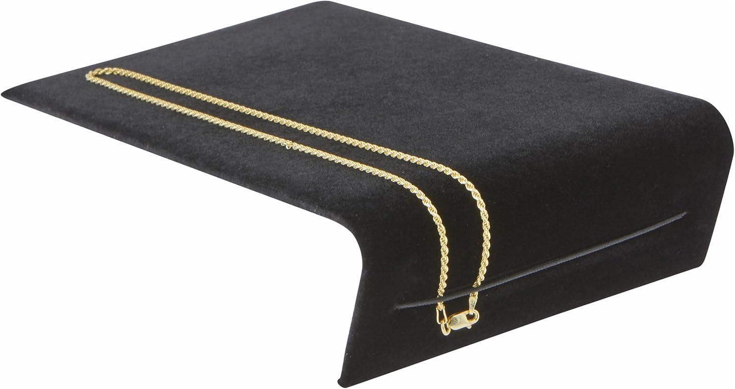 Plymor Black Velvet Bracelet Ramp Display Stand, 4.75" W x 8" D x 2" H