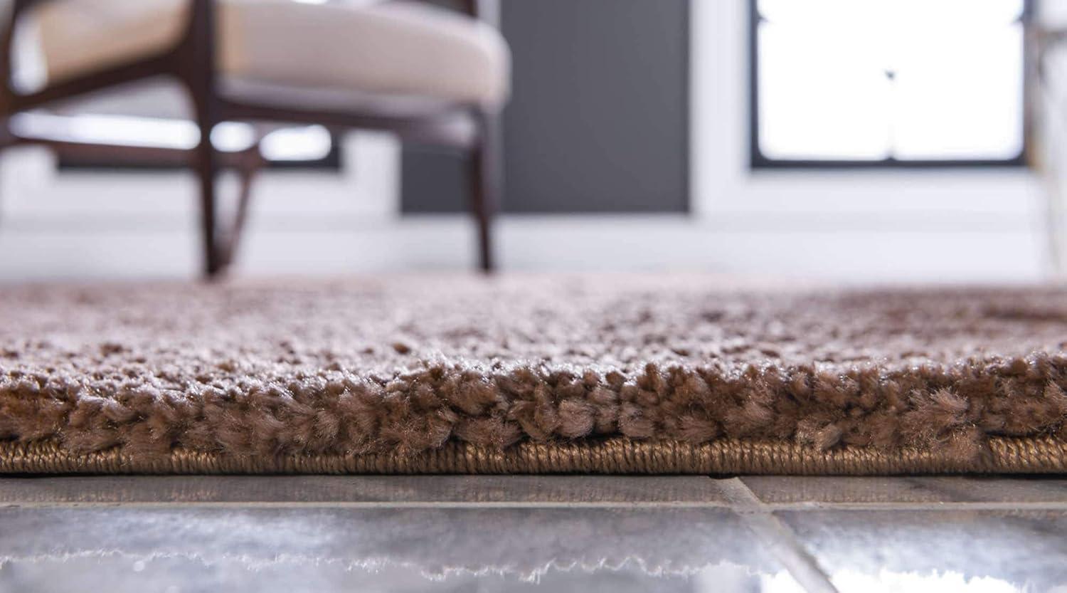 Unique Loom 5' 0 x 7' 7 Solo Calabasas Light Brown Area Rug
