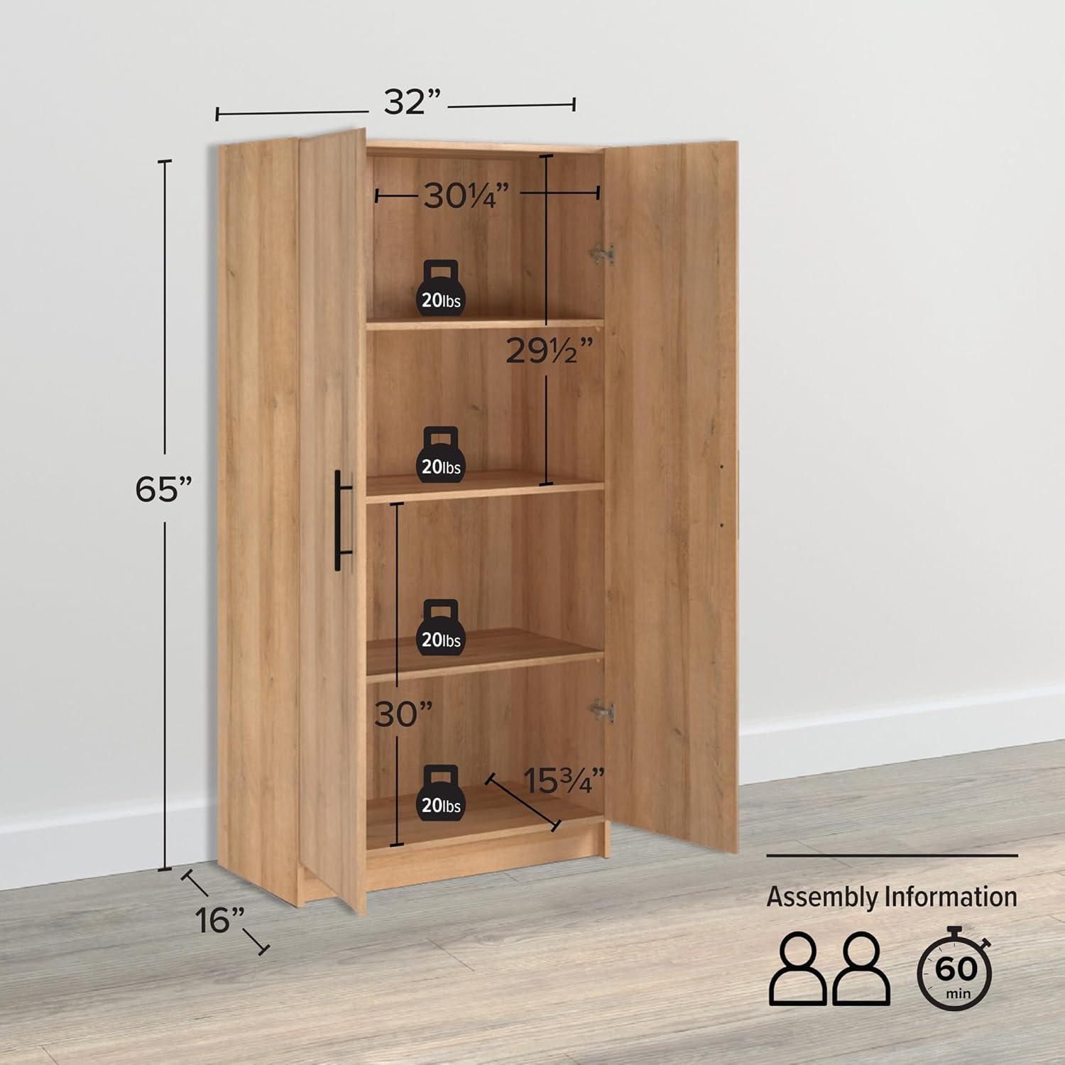Prepac 32" Elite Storage Cabinet Oak