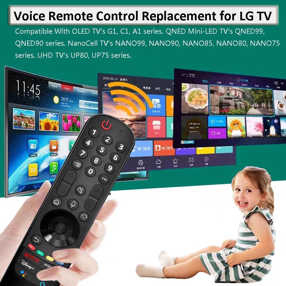 Black Voice Remote Control for LG Smart TV with Pointer and Voice Function