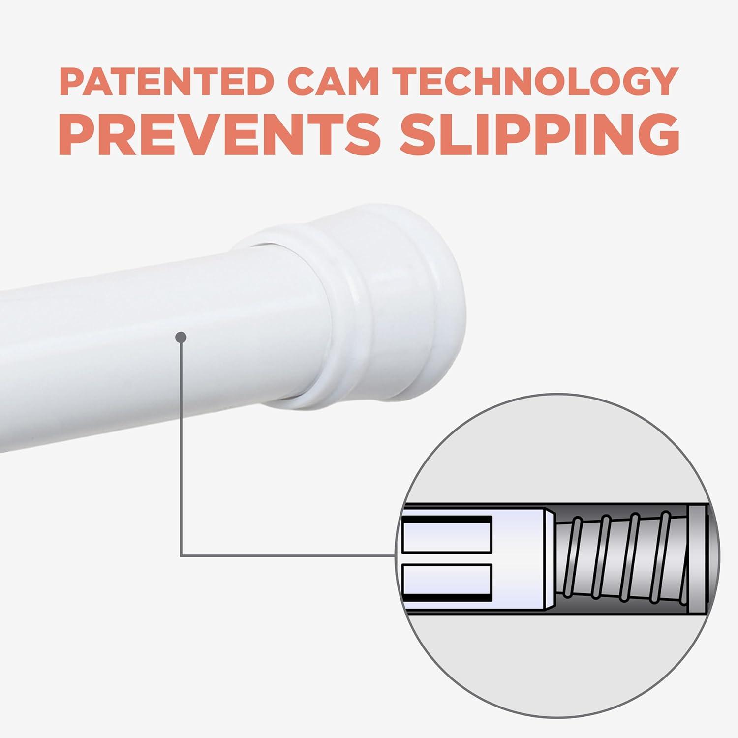 Zenna Home Shower Curtain Rod 60 in. L White