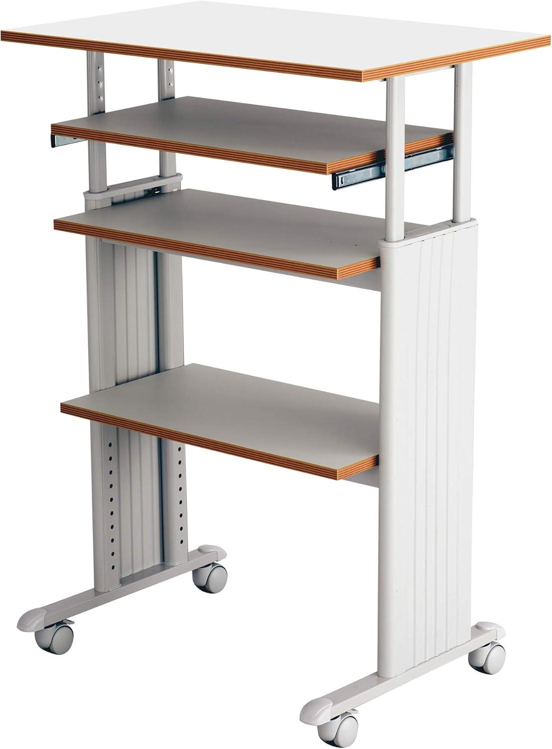 MUV Adjustable Stand-Up Workstation AV Cart