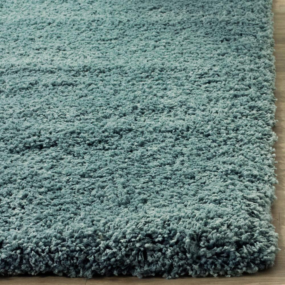 California Shag SG151 Power Loomed Indoor Accent Rug - Light Blue - 2'3"x5' - Safavieh