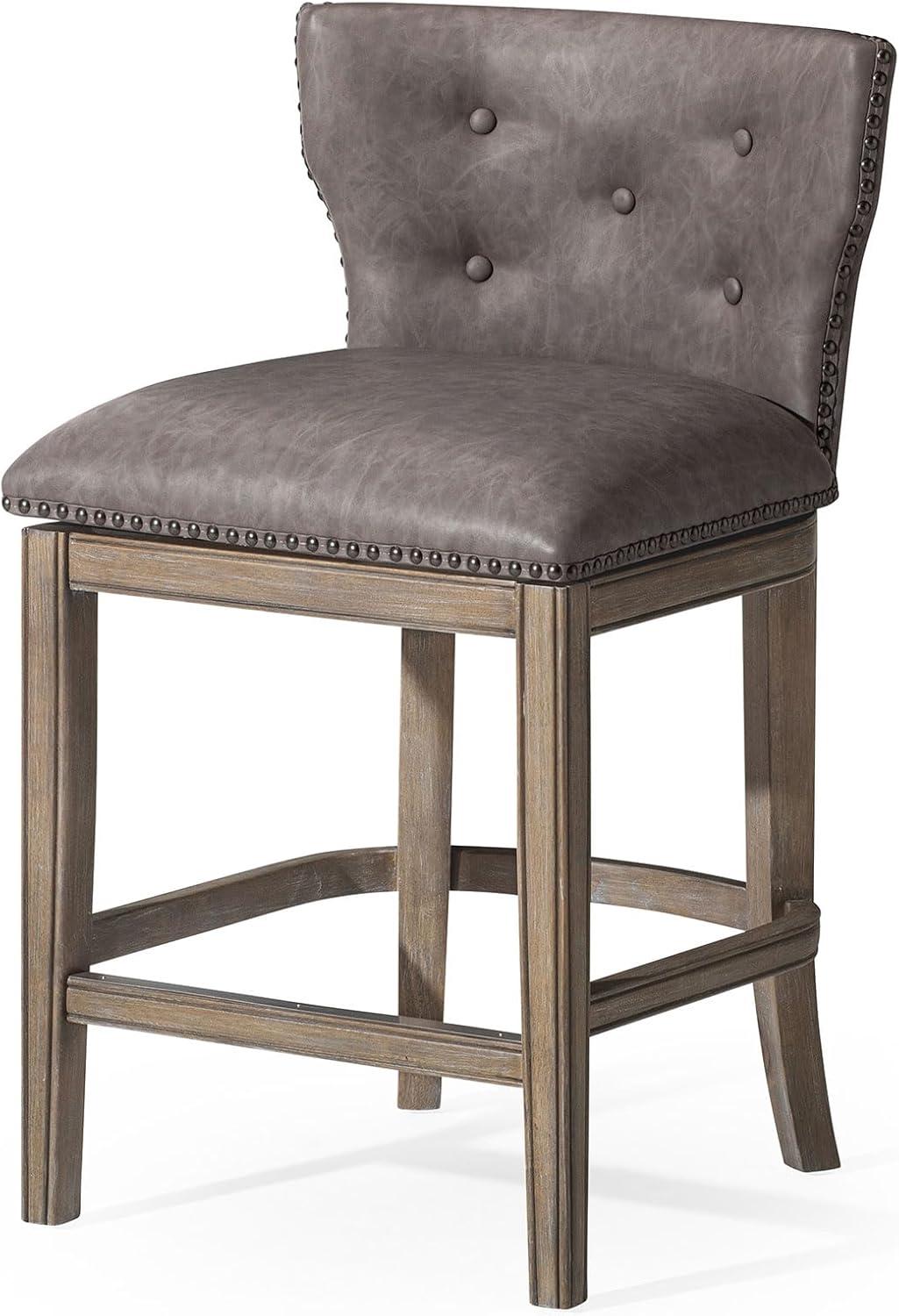 Maven Lane Hugo with Ash Grey Fabric Upholstery Seat