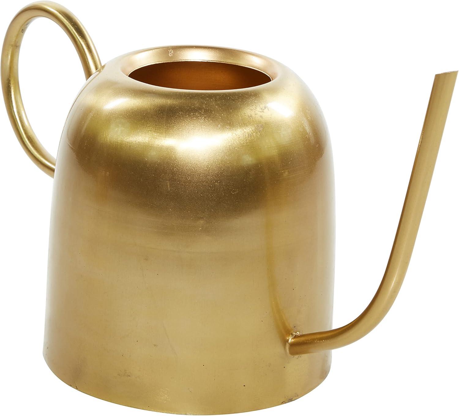 Set of 3 Glam Metal Planters Gold - Olivia & May: Indoor Iron Novelty Planters, No Drainage Hole, Tabletop Display