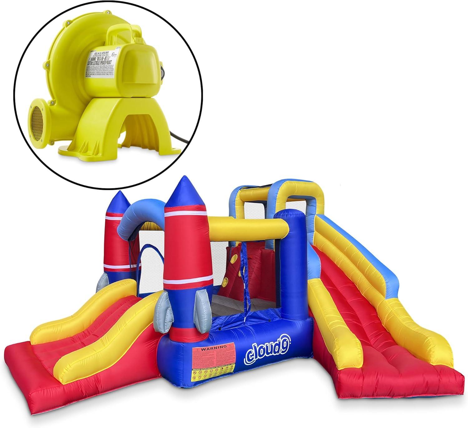 12' x 13' Rocket Bounce House with Slides and Air Blower