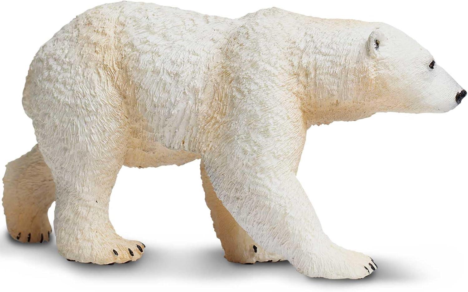 Safari Ltd. Polar Bear Figurine - Lifelike 4.75" Figure - Educational Toy for Boys, Girls, and Kids Ages 1+