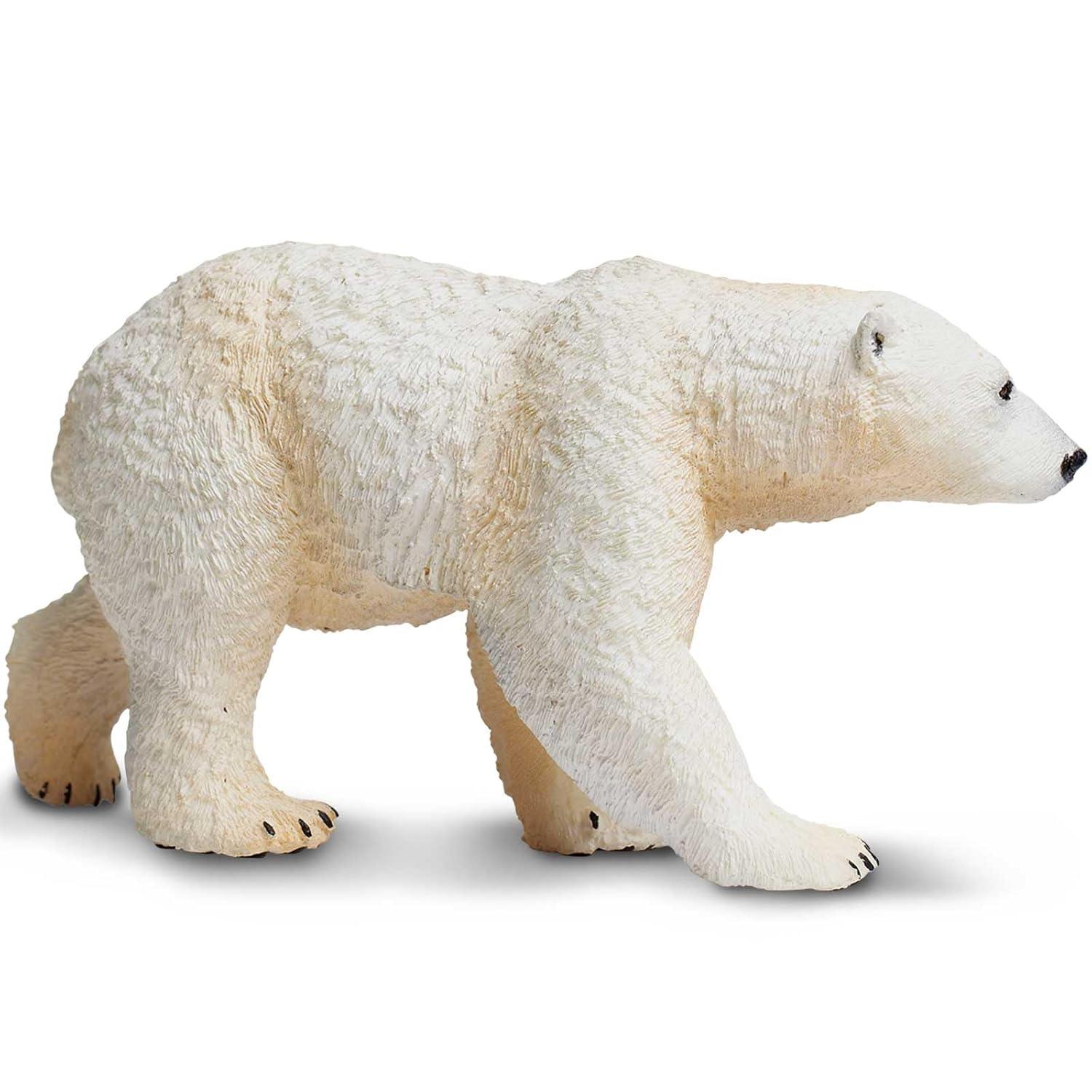 Safari Ltd. Polar Bear Figurine - Lifelike 4.75" Figure - Educational Toy for Boys, Girls, and Kids Ages 1+